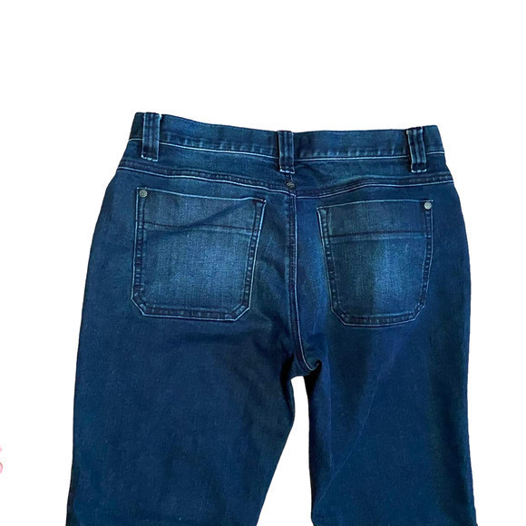 Prana Womens Honour Mid-Rise‎ Relaxed Fit Straight Boyfriend Dark Jeans … - Picture 3 of 10